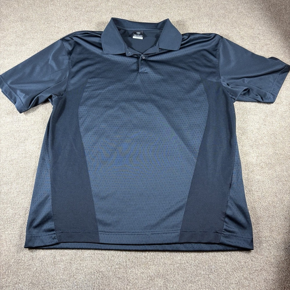 Nike Golf Mens Polo Shirt FitDry Black Size Large Short Sleeve 100% Polyester